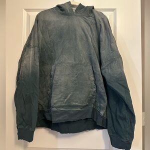 Emerald Hooded Acid Wash Sweatshirt